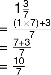 convert mixed number to improper fraction